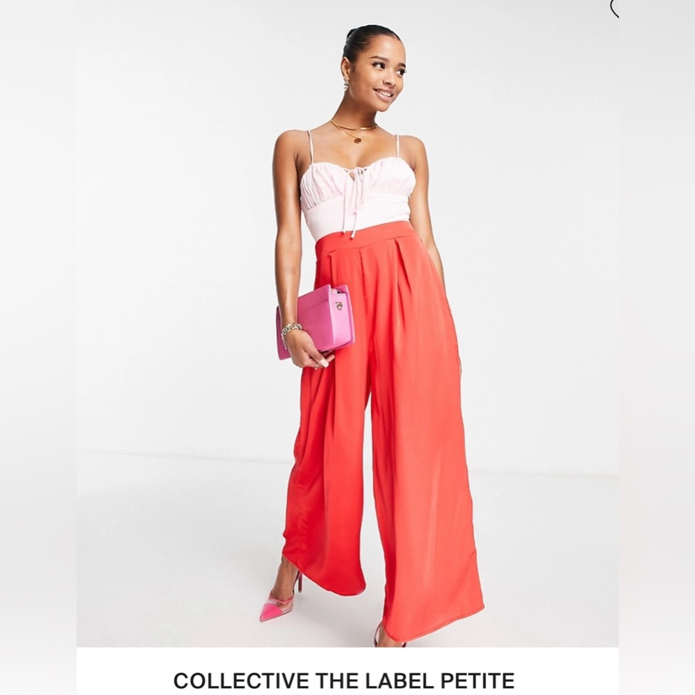 Collective The Label Petite Jumpsuit Baby Red /Pink Size 4 NWT